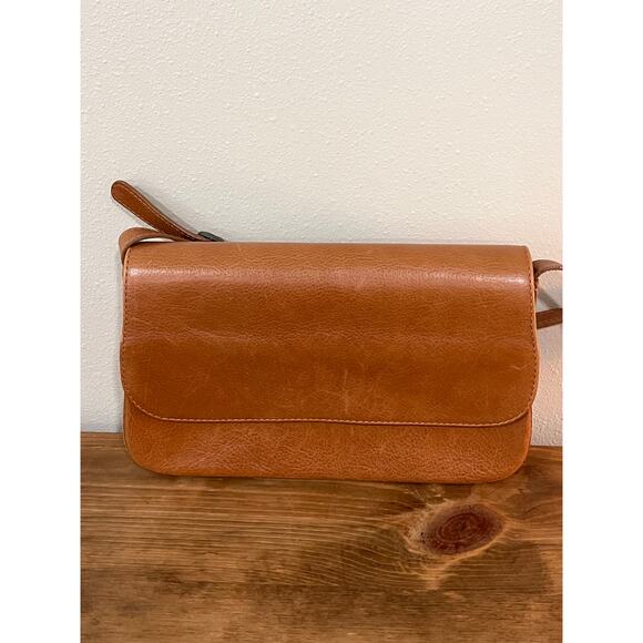 Eberle Genuine Leather Shoulder Bag Made in Brazil Vintage Y2K Minimalist Purse - Picture 3 of 16